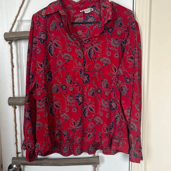 Alfred Dunner | Tops | Vintage Alfred Dunner Shirt Women Red Retro Long ...